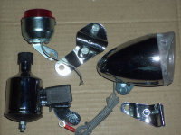 Bicycle cycle dynamo with head and tail light 12 volt